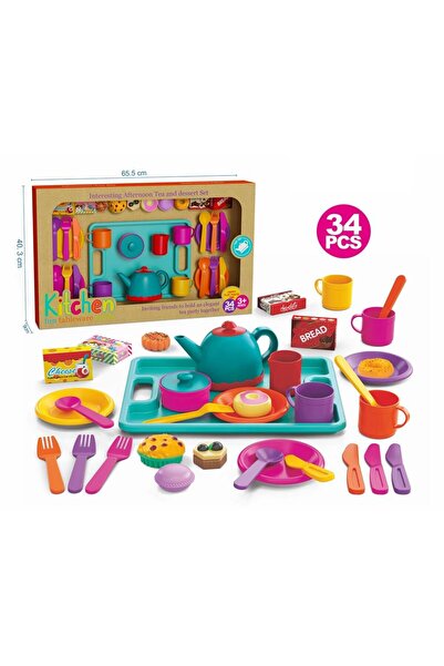 Blue Toys Παιδικό Σετ Σερβιρίσματος Τσαγιού με Μαχαιροπίρουνα και Αξεσουάρ (M...
