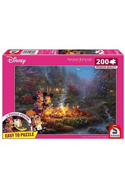 Schmidt Παζλ 200 56558 Kinkade Disney Μίκυ και Μίνι: Ειδυλλιακό Φωτιά Καυστήρ...