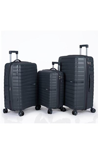 Generic Anti-Break Silicone Luggage Set 3 Pieces Strong Pp Material High-End ...