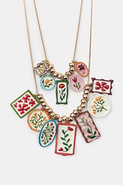 yucelique ZRA Model Charm Detaylı Yaz Kolleksiyonu Premium Çoklu Charm Kolye Set