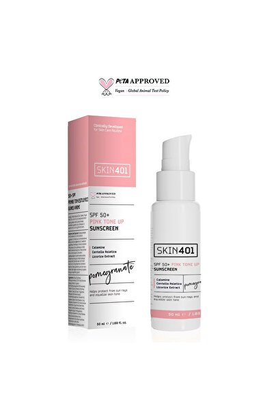 Skin 401 SPF50+ واقي شمسي للوجه بلون وردي 50 مل - واقي شمسي ملون