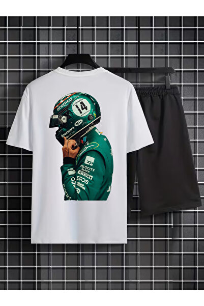 MAGORS Fernando Alonso Printed 100% Cotton Crewneck Children's T-Shirt-Shorts...