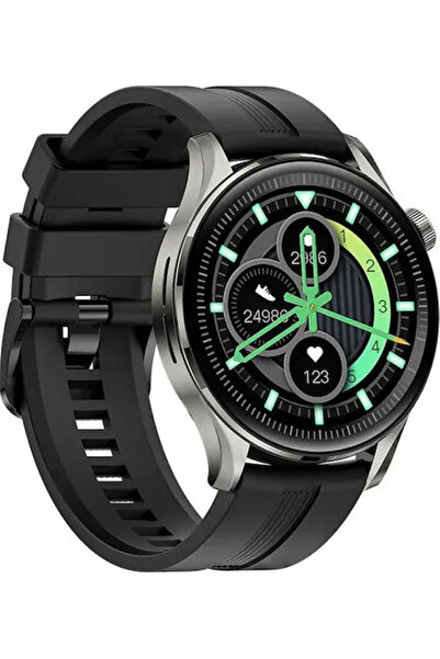 AWEI H12 46mm Έξυπνο ρολόι με μετρητή καρδιακών παλμών (Μαύρο)