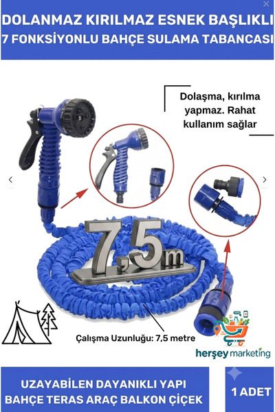 HerŞey Marketing Produžna baštenska creva 7,5 metara, premium crevo za zaliva...