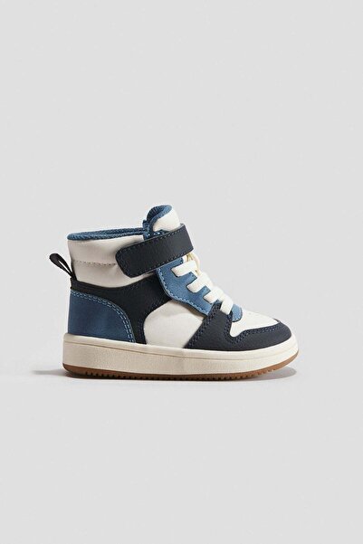 H&M Colour-blocked hi-top trainers
