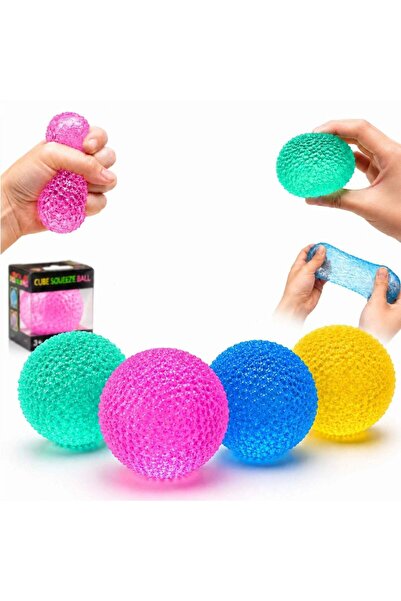 CASA JOY Minge antistres moale 6,5 cm, Minge cub de strâns, Gel elastic, Se î...
