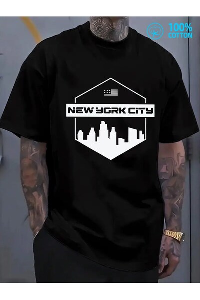 1001moda NYC Skyline Tee | Comfort Colors T-Shirt Men, 180G 100%, Elegantly B...
