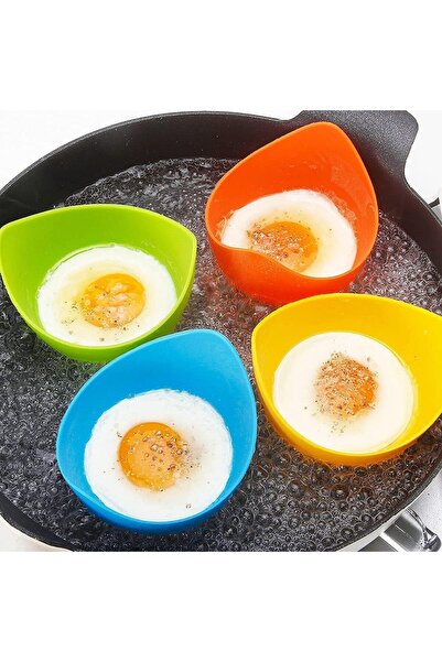 Arabest 4-Piece Set,Silicone Egg Poacher Cups,Non-Stick,BPA-Free,Ring Stander...
