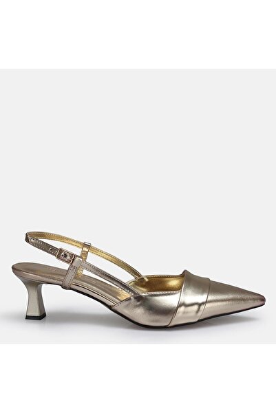 37Numara Large Size Women's Stiletto 41-42-43-44-Gold