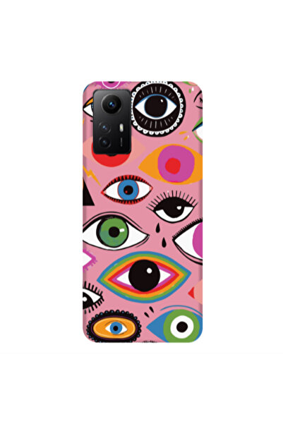 Other Xiaomi Redmi Note 12s Colorful eyes Pink Colored Silicone TPU Θήκη