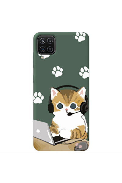 Other Samsung A12 Call Center Dark Green Colored Silicone TPU Θήκη