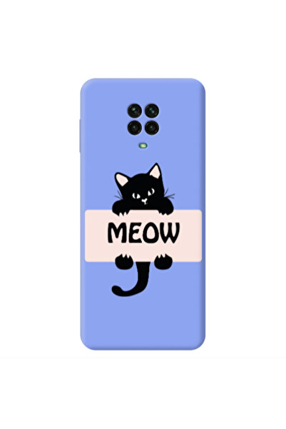 Other Xiaomi Redmi Note 9 Pro Meow Light Purple Colored Silicone TPU Θήκη