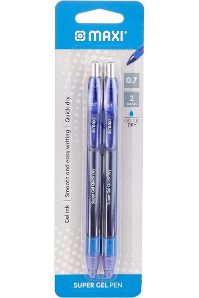 MAXİ Gel Pen 0.7 Mm Blister Of 2 Pc Blue