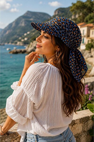 Wearflawless Kadın Safari Bağlamalı Siperli Saç Bandanası, Vizör Şapka, Trend...