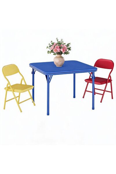 Garvee Durable and Portable - Folding Table and Chair Set for Kids - Metal an...