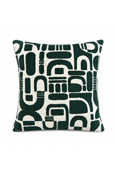 NURHAN HOME COLLECTION Verde Patterned Throw Pillow Cover - Textured Fabric S...