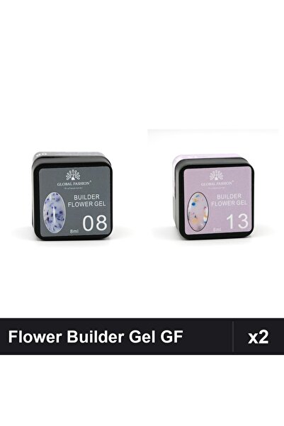 global fashion Set 2 Flower Builder Gel 8ml Nr.08 Nr.13 Constructie Unghii UV