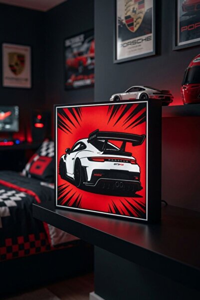 MEK Porche GT3RS Tasarımlı Dekoratif Aydınlatma (22x22cm)