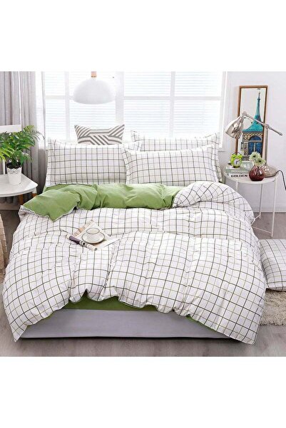 sharpdo 4-Pieces Bed Sheet Set Polyester Soft Quilt Cover With 1Quilt Cover 2...