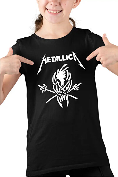 OEM Tricou Copii Fete Metallica Merch Skeleton