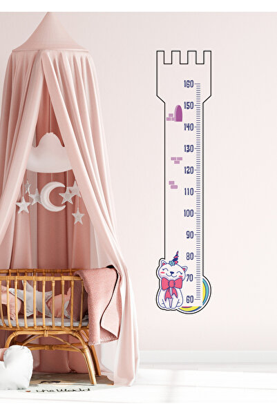 Ettycat Design Sevimli Kedi Boy Ölçer Çocuk Odası Duvar Sticker