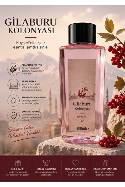 gilaburu kolonyası Gilaburu Kolonya 400 ML Pet Şişe
