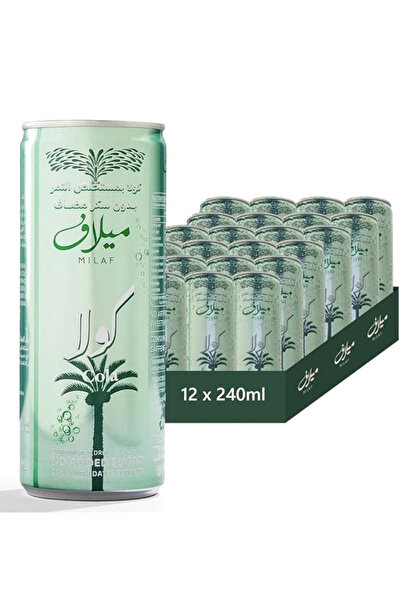 Milaf Colas with Dates Extract Carbonated Soft Drink, 240ml x Pack of 24 (Imp...