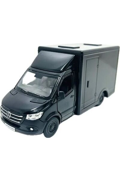 WELLY Mercedes Sprinter Negru Diecast Furgonetă cu mecanism pull-back