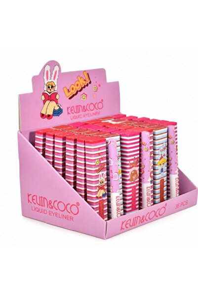 Flippy Display 36 Eyelinere Lichide, Kevin&Coco Liquid Eyeliner, Aplicare Pre...