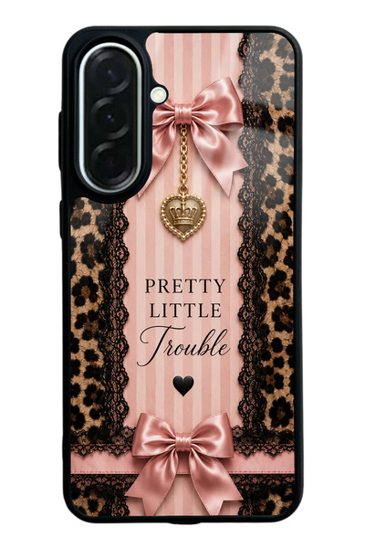 Spoyi Samsung A37 Pretty Leopard Bow Tasarımlı Glossy Telefon Kılıfı