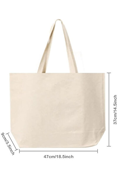 Vogue Visage Floral Scatter Hand-Painted Premium Canvas Tote Bag