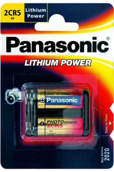 PANASONIC Φωτογραφική Μπαταρία Λιθίου 2CR5 6V 1 τεμάχιο