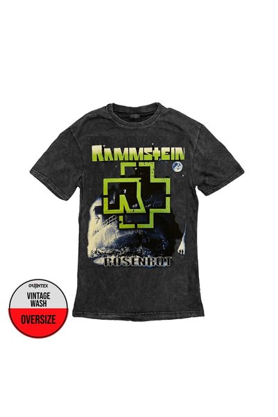 orijintex Rammstein Rosenrot Front and Back Printed Unisex Washable Oversize Vintage Tshirt