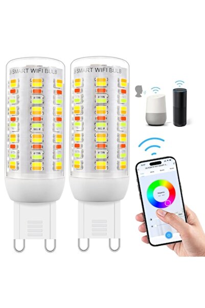 I-Shunfa Becuri LED Wi-Fi RGBCW Smart G9, Compatibile cu Alexa/Google Home, M...