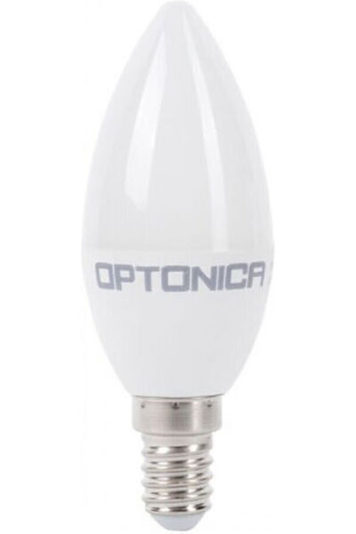 OPTONICA Λάμπα LED 8W 113mm για ντουί E14 και σχήμα C37 Ψυχρό Λευκό 710lm Κωδ...