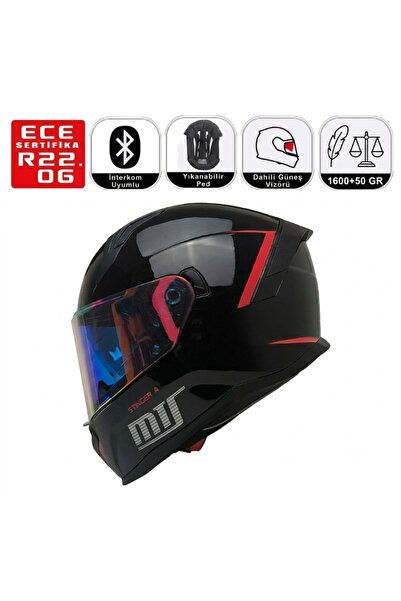 MTS M910 Stinger Motosiklet Kaskı Stinger Mod Güneş Vizörlü Full Face Kask