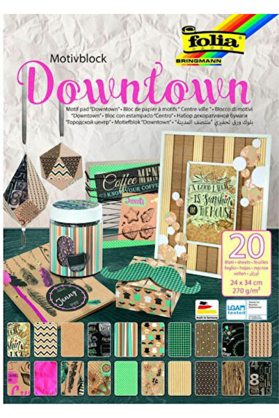 Folia Χαρτόνι Downtown Block 20 Φύλλα 24x34εκ.