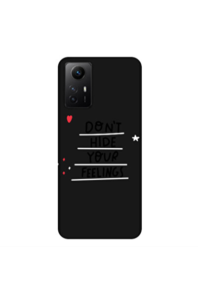 Other Xiaomi Redmi Note 12s Dont Hide Your Feelings Black Colored Silicone TP...