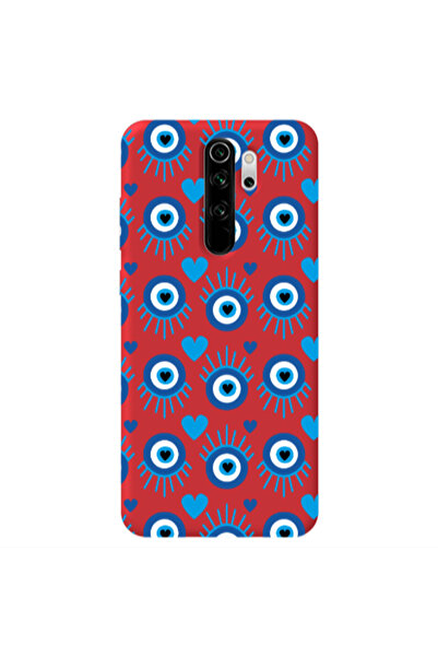 Other Xiaomi Redmi Note 8 Pro Heart Eye Red Colored Silicone TPU Θήκη