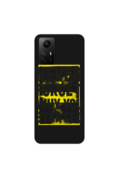 Other Xiaomi Redmi Note 12s Never Forget Black Colored Silicone TPU Θήκη