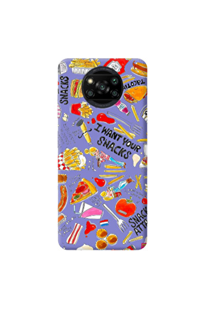 Other Xiaomi Poco X3 /X3 Pro Snack attack Purple Colored Silicone TPU Θήκη