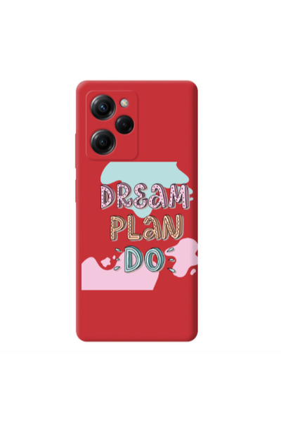 Other Xiaomi Poco X5 Pro Dream Plan Do Red Colored Silicone TPU Θήκη