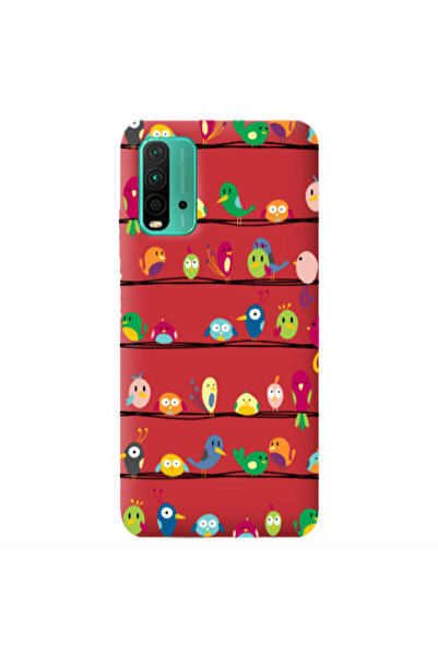 Other Xiaomi Poco M3 birds Red Colored Silicone TPU Θήκη