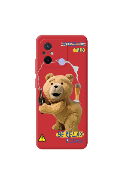 Other Xiaomi Redmi 12C Be Relax Red Colored Silicone TPU Θήκη
