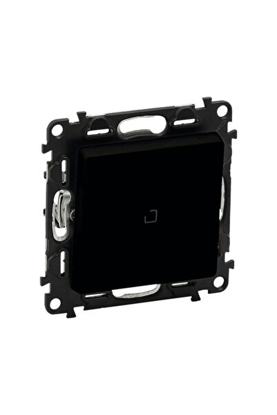 OEM Legrand Valena Life μονός διακόπτης σκάλας, με φωτισμό, μαύρο ματ