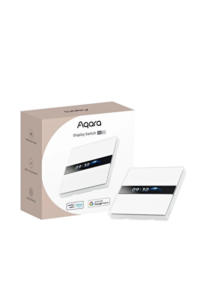 Aqara Дисплей превключвател V1 EU, Смарт превключвател с LCD екран 2.08 инча,...