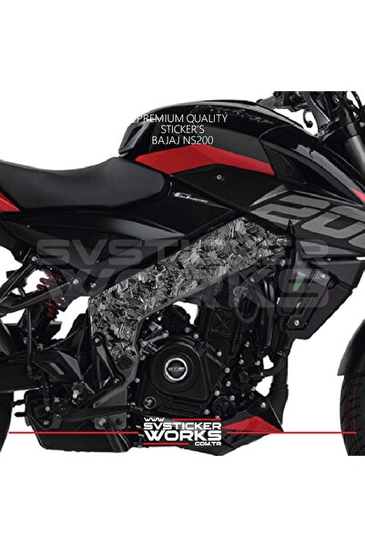 ARONA Bajaj ns200 mid-frame forged carbon fiber finish sticker decal model