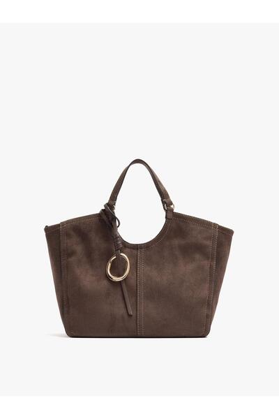 PARFOIS Kadın Deri Görünümlü Üst Dikişli Shopper Çanta M