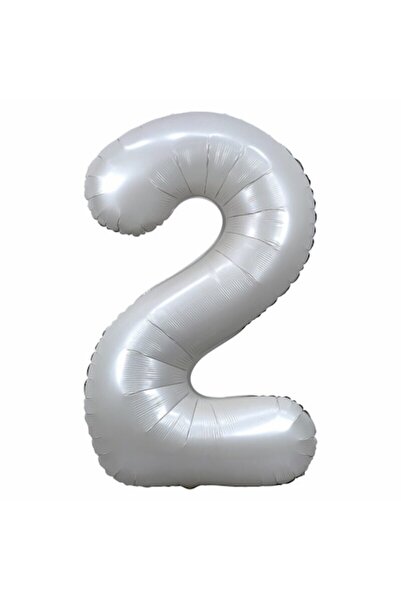 OEM Foil balloon number, 102cm, Satin White