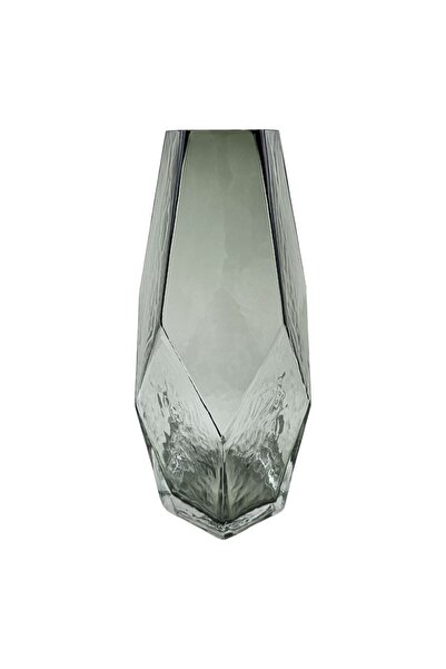 OEM Vază Sticlă Gri 28 cm